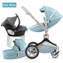 Load image into Gallery viewer, Hot Mom Baby Stroller 3 in 1 travel system with bassinet and car seat 360° Rotation Function,Luxury Pram F023
