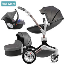 Load image into Gallery viewer, Hot Mom Baby Stroller 3 in 1 travel system with bassinet and car seat 360° Rotation Function,Luxury Pram F023