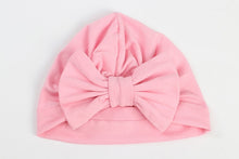 Load image into Gallery viewer, Cute Cotton Blend Hair Bow Knot Kids Baby Infant Turban Hat Big Ear Knot Toddler Beanie Caps Headwraps Birthday Gift Photo Props