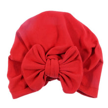 Load image into Gallery viewer, Cute Cotton Blend Hair Bow Knot Kids Baby Infant Turban Hat Big Ear Knot Toddler Beanie Caps Headwraps Birthday Gift Photo Props