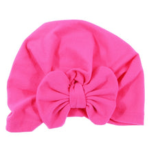 Load image into Gallery viewer, Cute Cotton Blend Hair Bow Knot Kids Baby Infant Turban Hat Big Ear Knot Toddler Beanie Caps Headwraps Birthday Gift Photo Props