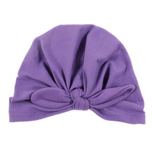 Load image into Gallery viewer, Cute Cotton Blend Hair Bow Knot Kids Baby Infant Turban Hat Big Ear Knot Toddler Beanie Caps Headwraps Birthday Gift Photo Props