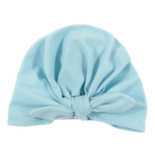 Load image into Gallery viewer, Cute Cotton Blend Hair Bow Knot Kids Baby Infant Turban Hat Big Ear Knot Toddler Beanie Caps Headwraps Birthday Gift Photo Props
