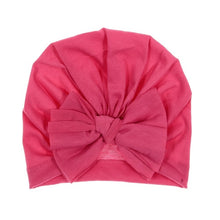 Load image into Gallery viewer, Cute Cotton Blend Hair Bow Knot Kids Baby Infant Turban Hat Big Ear Knot Toddler Beanie Caps Headwraps Birthday Gift Photo Props