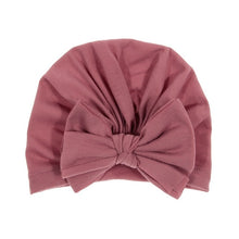 Load image into Gallery viewer, Cute Cotton Blend Hair Bow Knot Kids Baby Infant Turban Hat Big Ear Knot Toddler Beanie Caps Headwraps Birthday Gift Photo Props