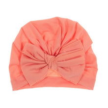 Load image into Gallery viewer, Cute Cotton Blend Hair Bow Knot Kids Baby Infant Turban Hat Big Ear Knot Toddler Beanie Caps Headwraps Birthday Gift Photo Props